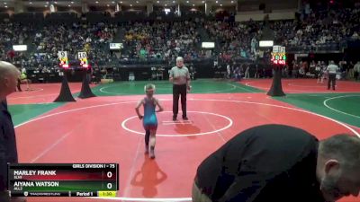 75 lbs Quarterfinal - Marley Frank, SLN1 vs Aiyana Watson, ALL2