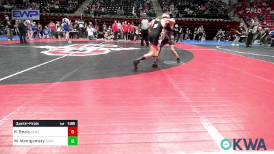 92 lbs Quarterfinal - Karson Beals, Clay Co Wrestling Club vs Maverick Montgomery, Skiatook Youth Wrestling