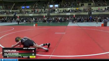 95 lbs Quarterfinal - Colter Lenze, Holmen Youth Wrestling vs Malakai Barker, Victory School Of Wrestling