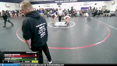 170 lbs Round 1 (32 Team) - Ayden Greenough, Columbia (Burbank) vs Hunter Brower, Kennewick