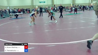 130 lbs Semifinal - Alissa Brown Washington, SOWA vs Eden Thomashunis, Ponte Vedra High School