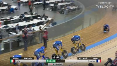 2021 UCI Track Cycling World Championships -  Men's Team Pursuit Final - Last Two Laps