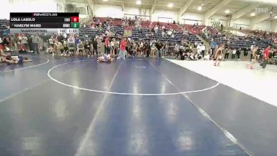 92 lbs Quarterfinal - Harlym Ward, Bear River Wrestling Club vs Lola Lasslo, Carbon Middle School