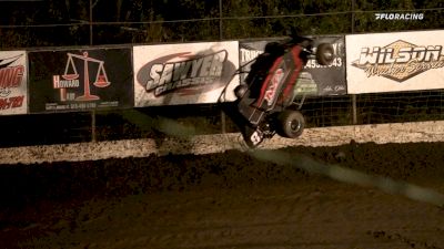 Frank Flud Reacts To Wild Crash While Leading Night One Of Giveback Classic