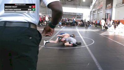 98 lbs Round 2 (8 Team) - Braden Haley, Freakztyle Wrecking Crew vs Matthew Sheehan, Wrecking Crew WC