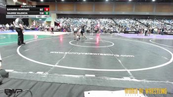 127 lbs Consi Of 8 #1 - Savanna Montano, Mat Rats vs Valerie Valencia, Team Farmersville