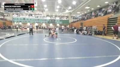 144 lbs Champ. Round 1 - Nicholas Arambula, Patrick Henry vs Mahlon Pobstman, Casteel