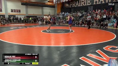 138-147 lbs Round 1 - Adalay Fry, Cedar Rapids Washington vs Jordan Koehler, Benton Community