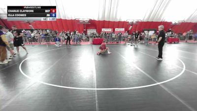 100 lbs Semis - Charlie Claymore, MATPAC vs Ella Coomes, Jackrabbit Wrestling Academy