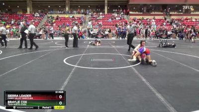 115 lbs Round 5 - Sierra Loader, Caney Valley Wrestling vs Braylie Cox, TEAM NORTH STARS