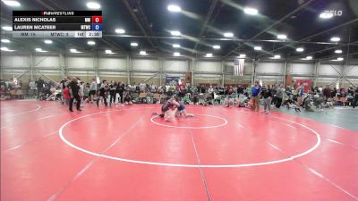 57 lbs Rr Rnd 1 - Alexis Nicholas, Maryland Mana - GHSE vs Lauren McAteer, New England Trappers Black - GHSE