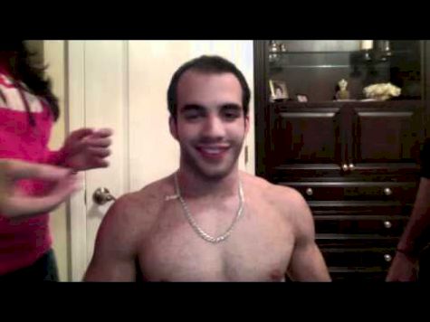 American Cup Champion Danell Leyva shaves his head in support of cancer patients