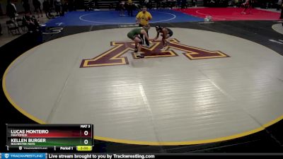 138 lbs Cons. Round 2 - Lucas Monteiro, Mahtomedi vs Kellen Burger, Rochester Mayo