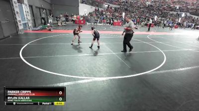 80 lbs Champ. Round 1 - Parker Cripps, Marshall Wrestling Club vs Rylen Kallas, Omro Youth Wrestling