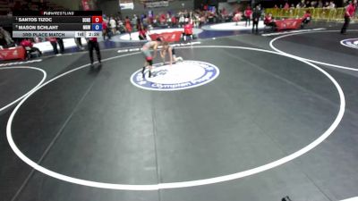 120 lbs 3rd Place Match - Santos Tizoc, Silver Creek High School Wrestling vs Mason Schlaht, Monster Garage Wrestling