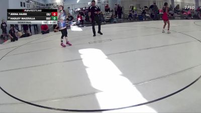 103 lbs Semifinal - Jeena Hajee, Lincoln High Girls vs Hadley Mazzulla, Hawks Wrestling Club