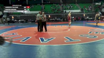6A 215 lbs Quarterfinal - Jameson Falciani, Hartselle vs Hunter Brown, Pell City