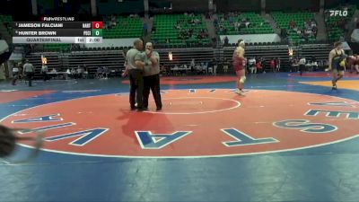 6A 215 lbs Quarterfinal - Jameson Falciani, Hartselle vs Hunter Brown, Pell City