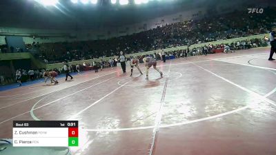 200 lbs Consi Of 64 #2 - Zach Cushman, Fort Gibson Youth Wrestling vs Carter Pierce, Putnam City North