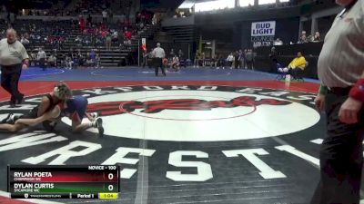 100 lbs Cons. Round 4 - Dylan Curtis, Sycamore WC vs Rylan Poeta, Champaign WC