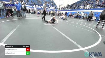 66 lbs Round Of 16 - Gunnar Coltharp, Harrah Little League Wrestling vs Blaine Butler, Madill Takedown