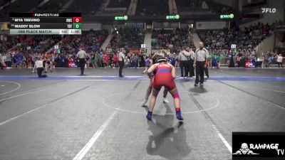 120 lbs 3rd Place Match - Mya Trevino, Russell Wrestling Club vs Maddy Blow, Topeka Blue Thunder