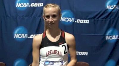 Kristen Gillespie Post race mile prelims planning for a tactical final at NCAA Indoor Champs 2012