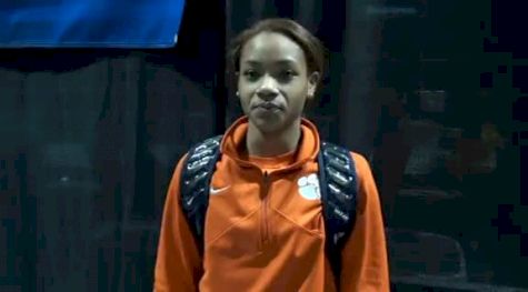 Dezerea Bryant Post Race 200 prelim, feeling good at NCAA Indoor Champs 2012