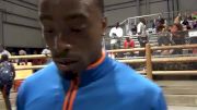 Jeff Demps Post race 60 prelim, slimmin down after football at NCAA Indoor Champs 2012