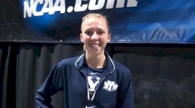 Katie Palmer Post race 800 prelim, pumped for the DMR at NCAA Indoor Champs 2012
