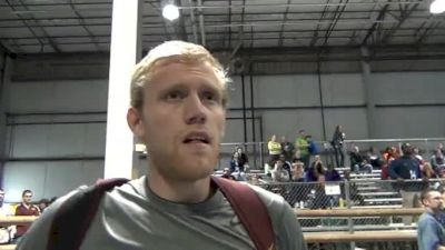 Mason McHenry Post race 800 prelim, reacting to different races at NCAA Indoor Champs 2012