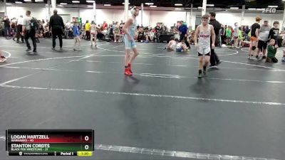 100 lbs Round 3 (8 Team) - Logan Hartzell, Warhawks vs Stanton Cordts, Black Fox Wrestling