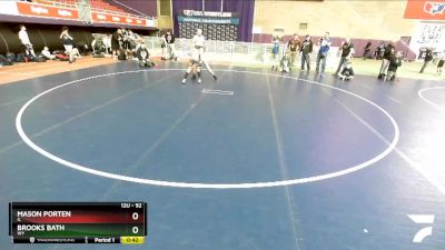 92 lbs Champ. Round 1 - Mason Porten, IL vs Brooks Bath, WY