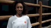 Brianna Rollins Post race 60h final, runner up at NCAA Indoor Champs 2012