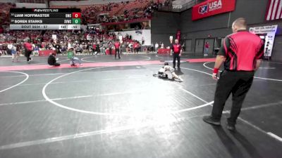57 lbs 1st Place Match - Soren Starks, Stoughton Vikings Wrestling Club vs Liam Hoffmaster, Dodgeville Mat Club