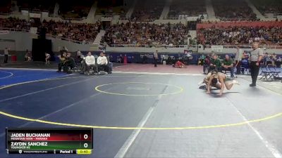 D2-126 lbs Cons. Round 3 - Zaydin Sanchez, Youngker HS vs Jaden Buchanan, Mountain View - Marana