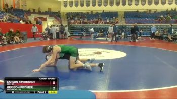 120 lbs Round 1 (16 Team) - Carson Kimbrough, Ola vs Grayson Poynter, Eastside Hs