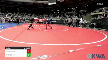 140 lbs Quarterfinal - Caleb Felts, Fort Gibson Youth Wrestling vs Allen Owen, Newkirk Takedown Club