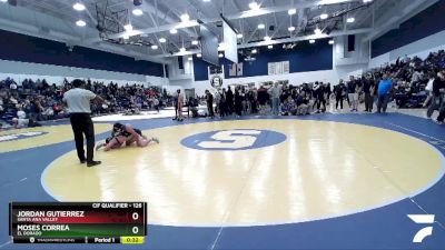 126 lbs Cons. Round 3 - Moses Correa, El Dorado vs Jordan Gutierrez, Santa Ana Valley