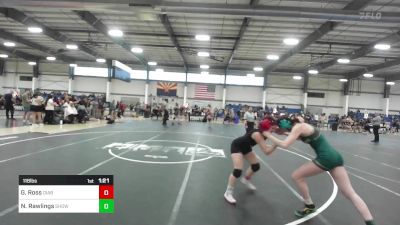 116 lbs Semifinal - Gabriella Ross, Diablo Grande WC vs Nelly Rawlings, Show Low