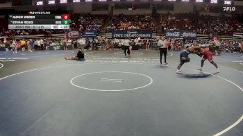 D 1 215 lbs Quarterfinal - Jadon Weber, Brother Martin vs Ethan Regis, Holy Cross