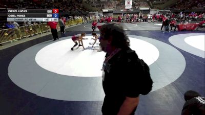 138 lbs Champ. Rd Of 64 - Israel Lucas, El Rancho High School Wrestling vs Osiel Perez, Redwood High School Wrestling