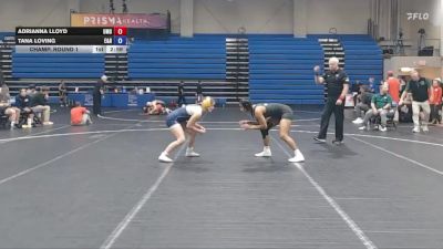 131 lbs Champ. Round 1 - Adrianna Lloyd, Mount Olive vs Tana Loving, Emory & Henry