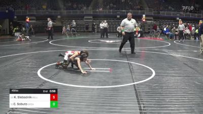 45 lbs Round Of 32 - Kaden Slebodnik, Belle Vernon vs Conor Sobuto, Great Valley