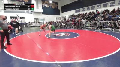 120 lbs Cons. Round 1 - Brandon Garcia, Hesperia vs Samuel Olivier, Notre Dame