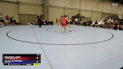 140 lbs Round 2 (8 Team) - Makynna Loepp, California Blue vs Rejan Alhashash, Ohio Red