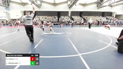 85 lbs Rr Rnd 2 - Bryce Moore, Poquoson Bulls vs Logan Maldonado, Top Gun