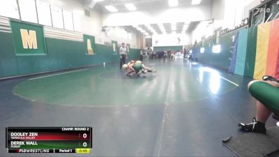 132 lbs Champ. Round 2 - Derek Wall, Poway vs Dooley Zen, Temecula Valley