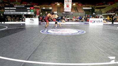 Junior Boys - 144 lbs Cons. Round 5 - Diego Galvan, Hollister High School Wrestling vs Noah Espitia, Legacy Wrestling Center