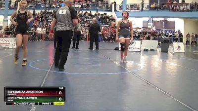 145 lbs Champ. Round 1 - Esperanza Anderson, Owyhee vs Lochlynn Harned, Rigby